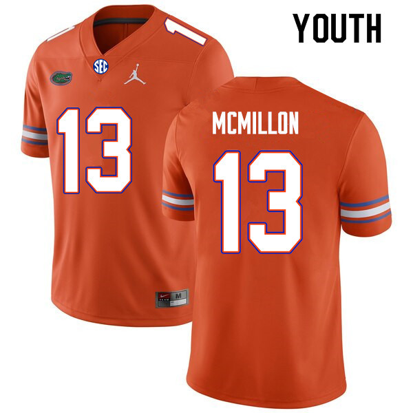 Youth #13 Donovan McMillon Florida Gators College Football Jerseys Sale-Orange